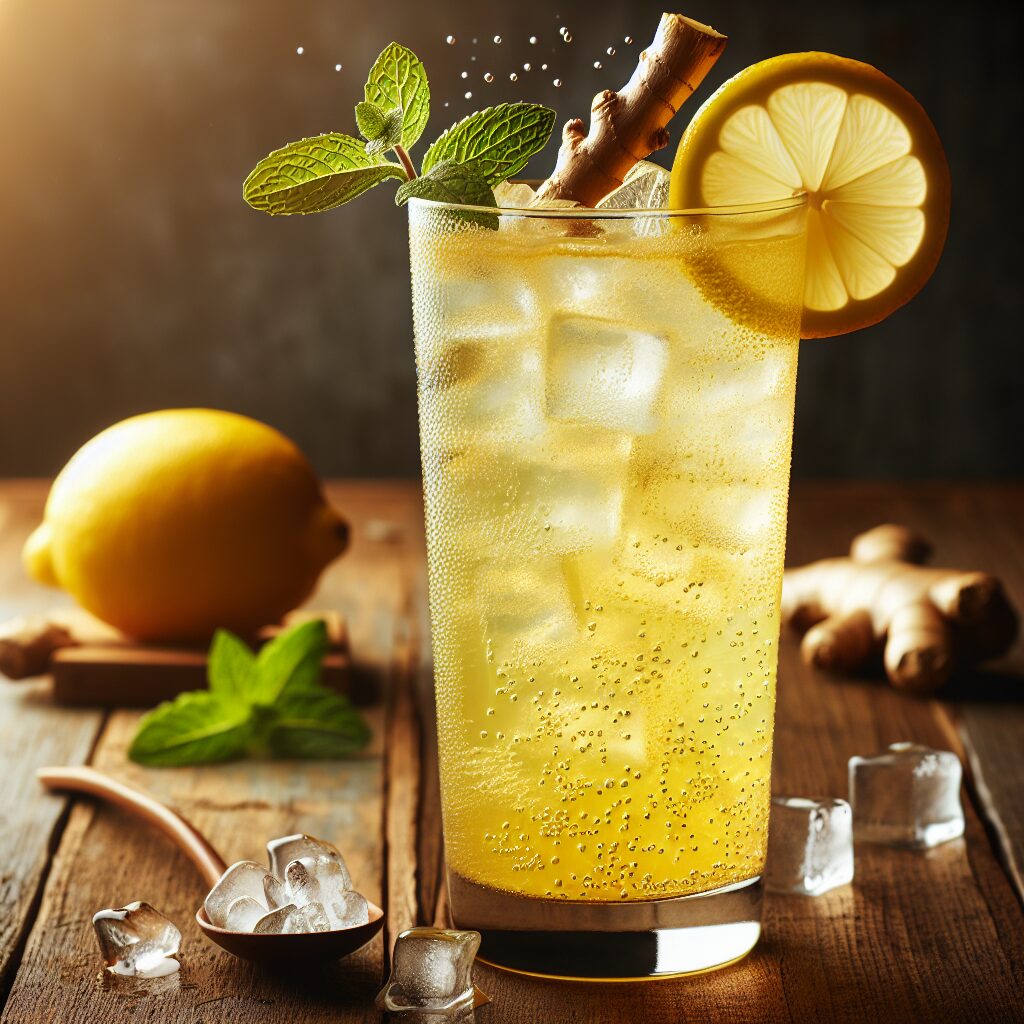 Ginger Lemonade Mocktail.