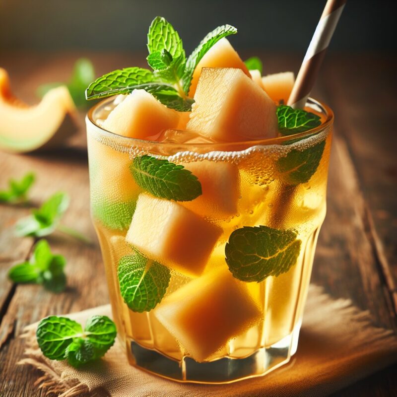 Ginger Melon Cooler Mocktail.