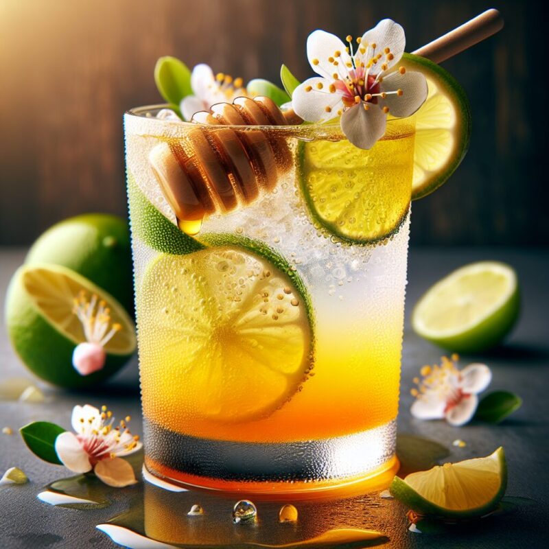 Honey Citrus Blossom Mocktail.