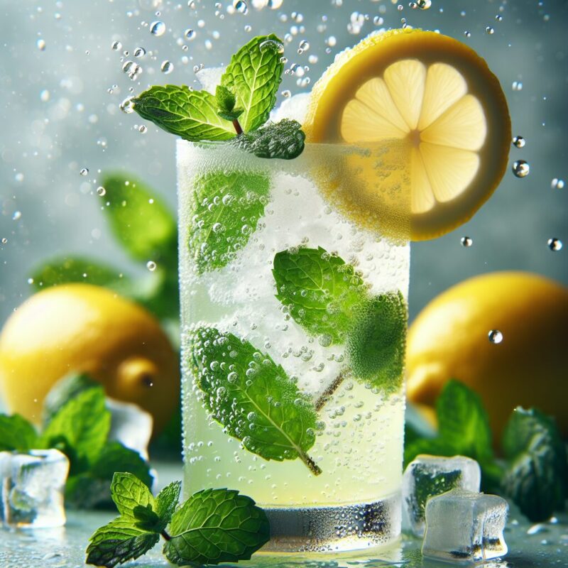 Mint Lemonade Mocktail.