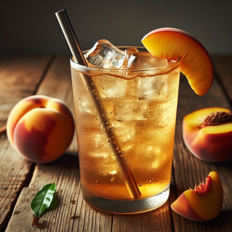 Peach Iced Tea Mocktail.