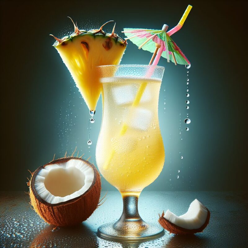 Pineapple Coconut Breeze Mocktail.