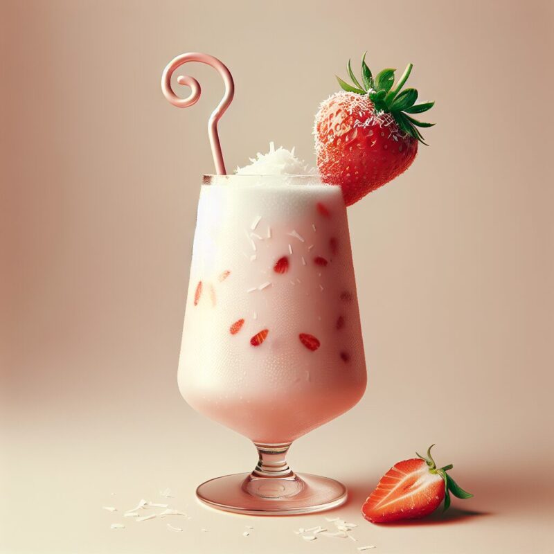 Strawberry Coconut Cream Mocktail.