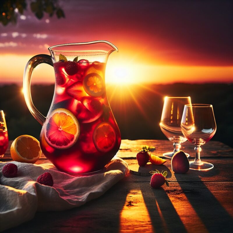 Sunset Sangria Mocktail.