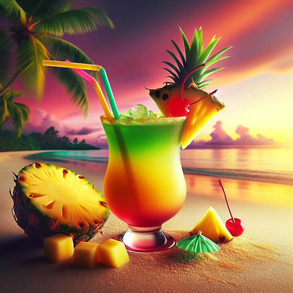 Tropical Breeze Mocktail. 