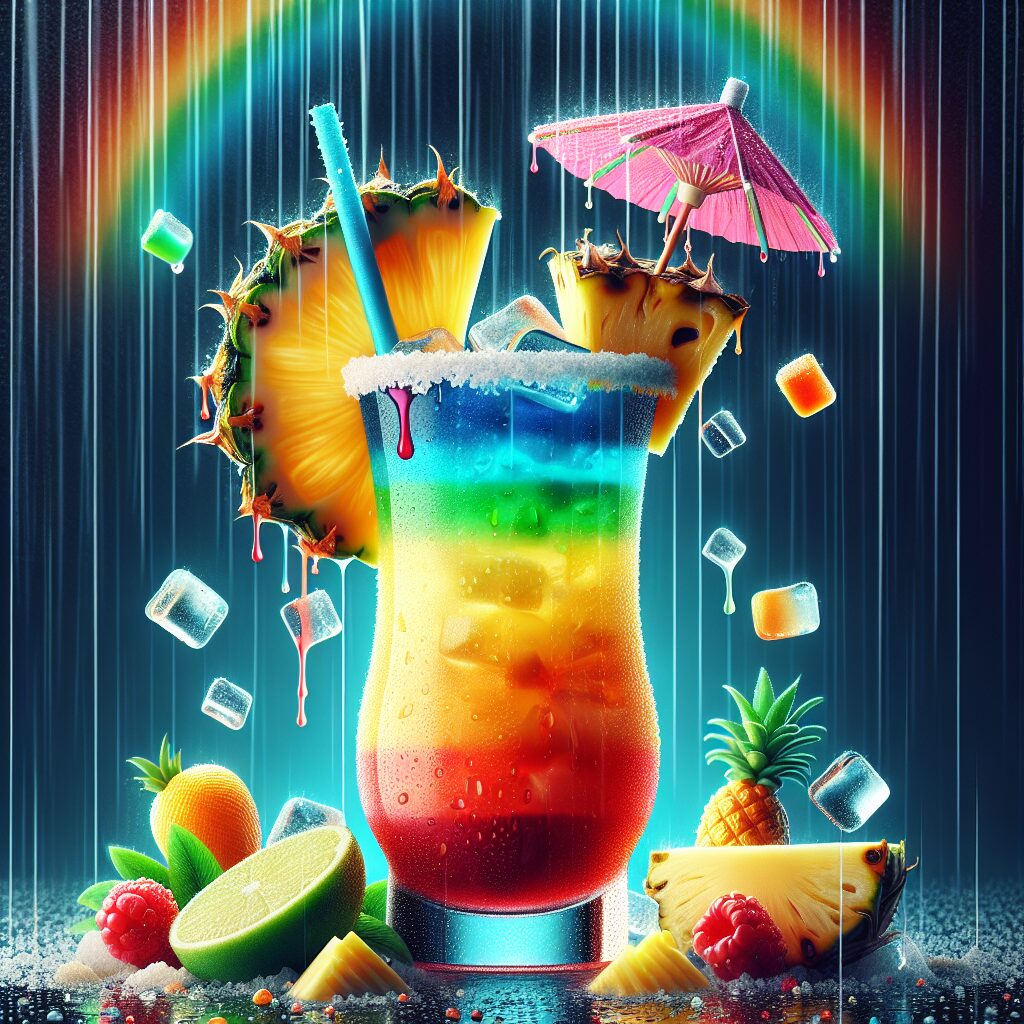 Tropical Rainstorm Mocktail.