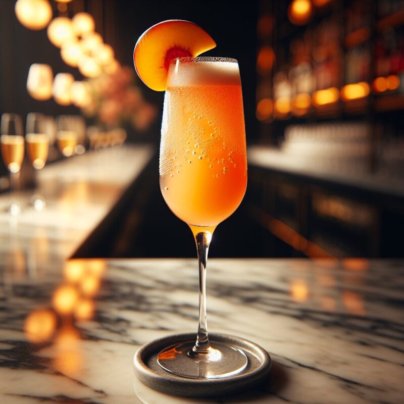 Virgin Bellini Mocktail.