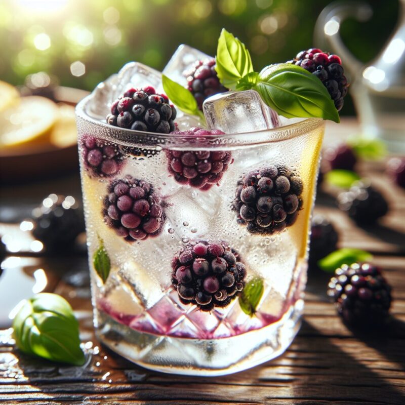 #Blackberry Basil Lemonade Mocktail# (Rezept)