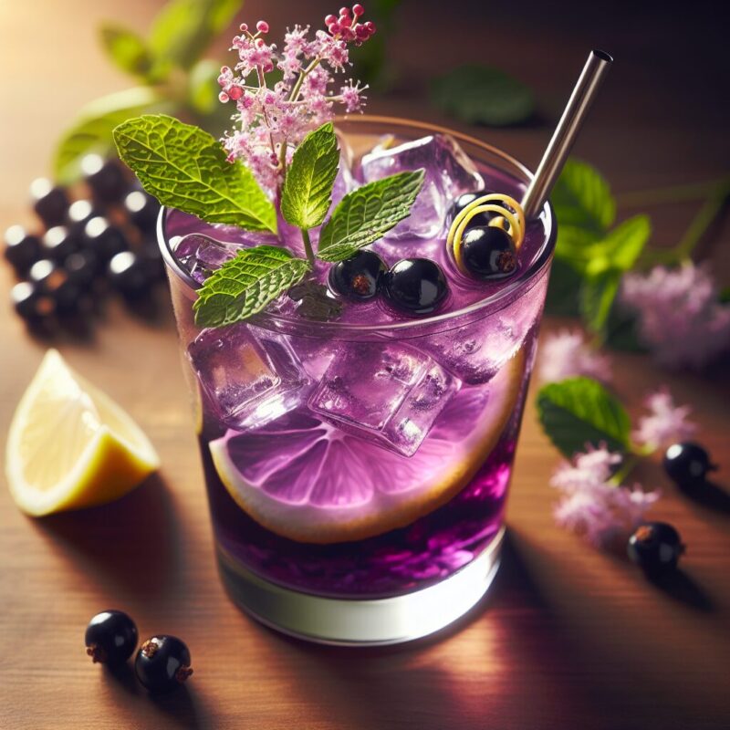 #Blackcurrant Elderflower Bliss Mocktail# (Rezept)