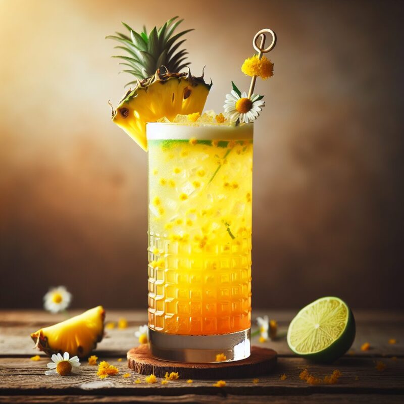 Chamomile Pineapple Twist Mocktail (Rezept)