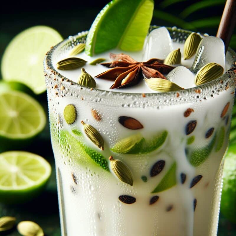 #Coconut Lime Cardamom Cooler Mocktail# (Rezept)