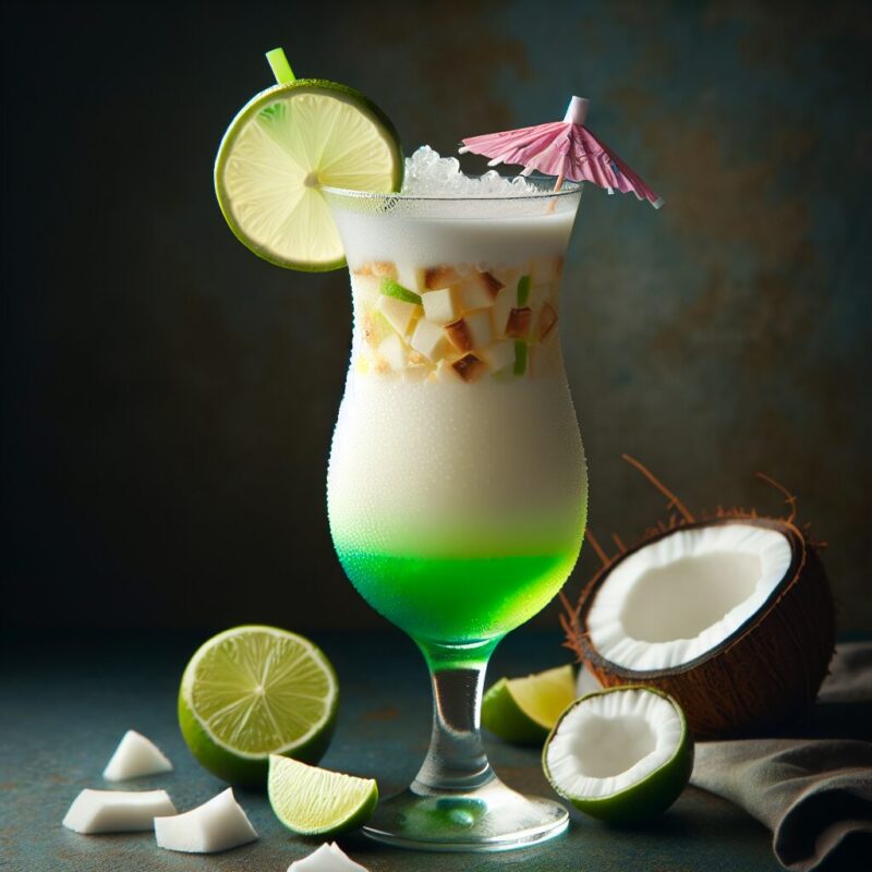 #Coconut Vanilla Lime Splash Mocktail# (Rezept)