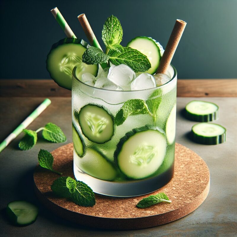 Cucumber Mint Ginger Fizz Mocktail (Rezept)