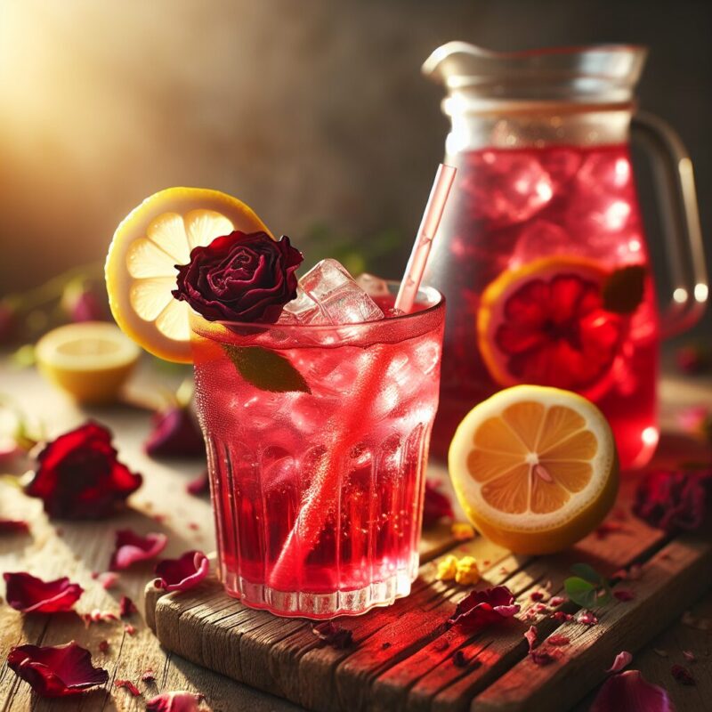 #Hibiscus Rose Lemonade Mocktail# (Rezept)