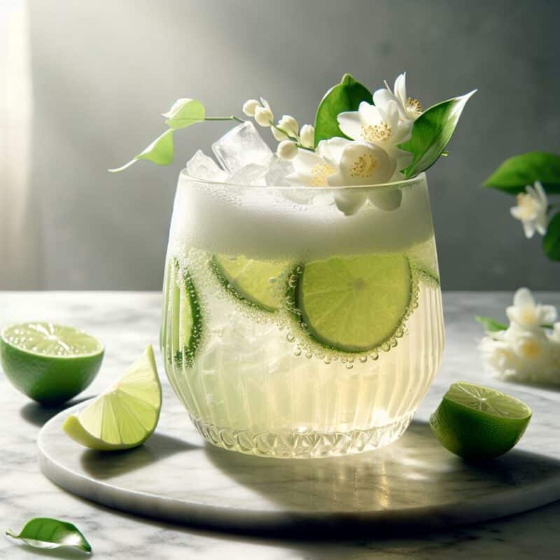 #Jasmine Pear Lime Sparkler Mocktail# (Rezept)