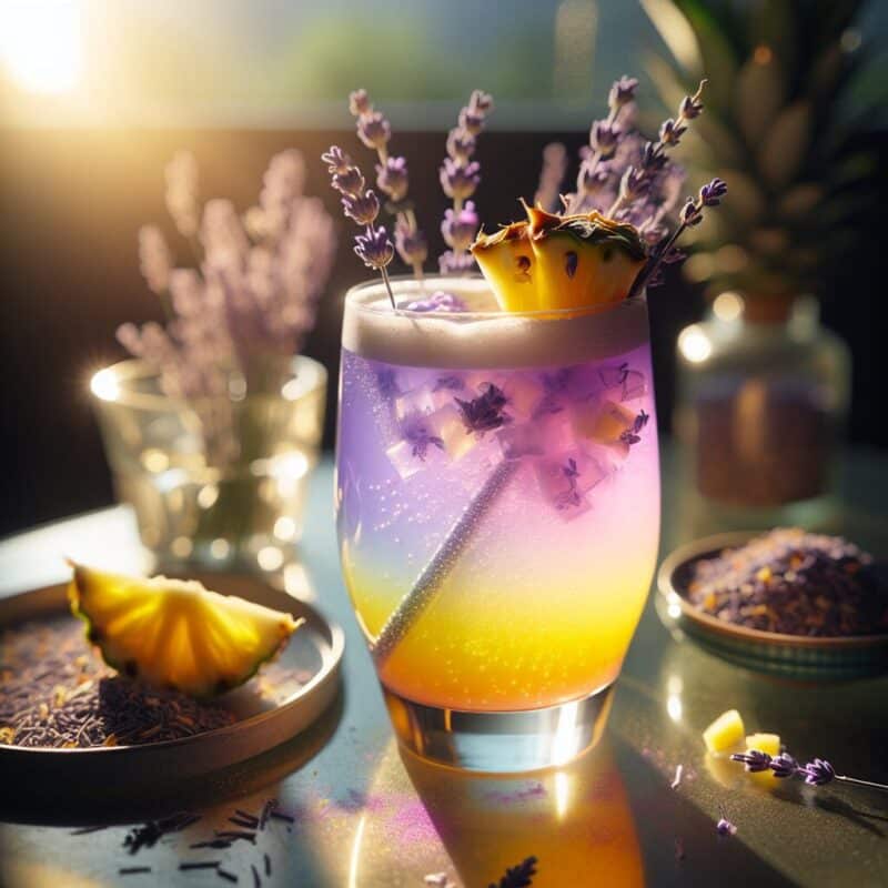 #Lavender Pineapple Chamomile Zest Mocktail# (Rezept)