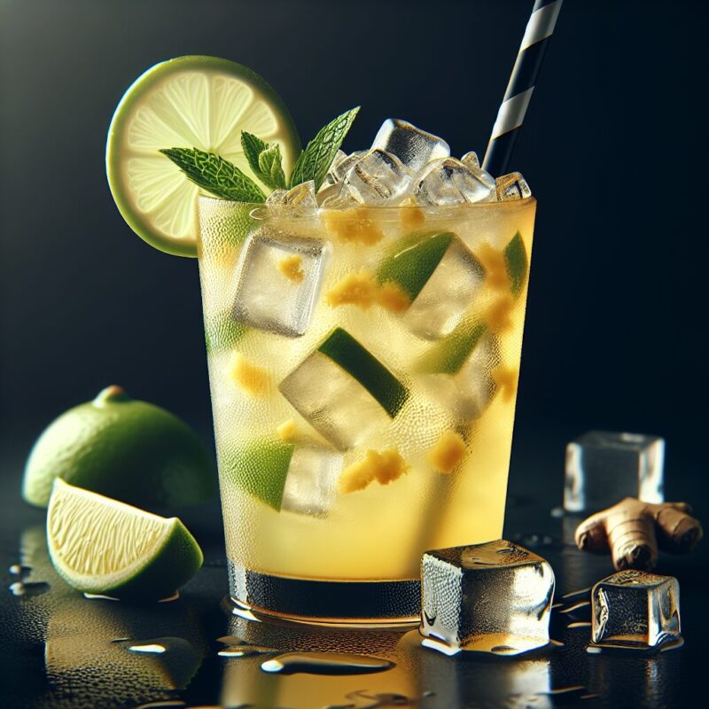 #Mango Lime Ginger Cooler Mocktail# (Rezept)