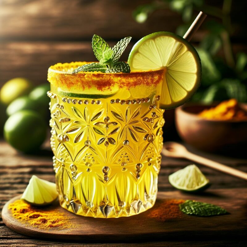 #Turmeric Lime Refresher Mocktail# (Rezept)