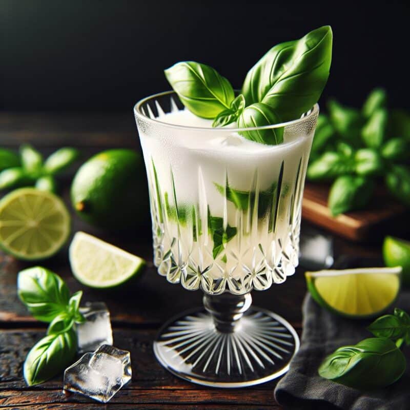 #Vanilla Basil Lime Splash Mocktail# (Rezept)