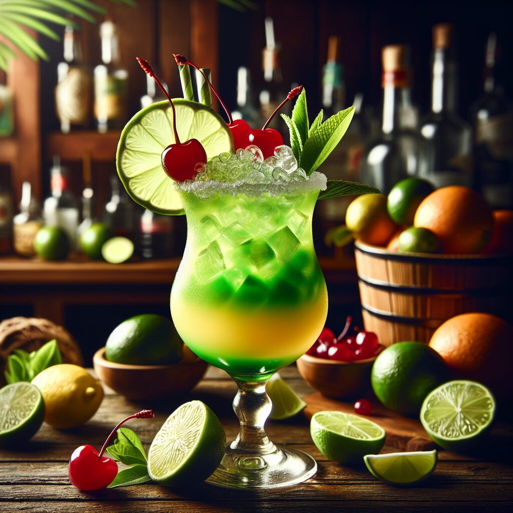 #Virgin Mai Tai Lime Mocktail# (Rezept)