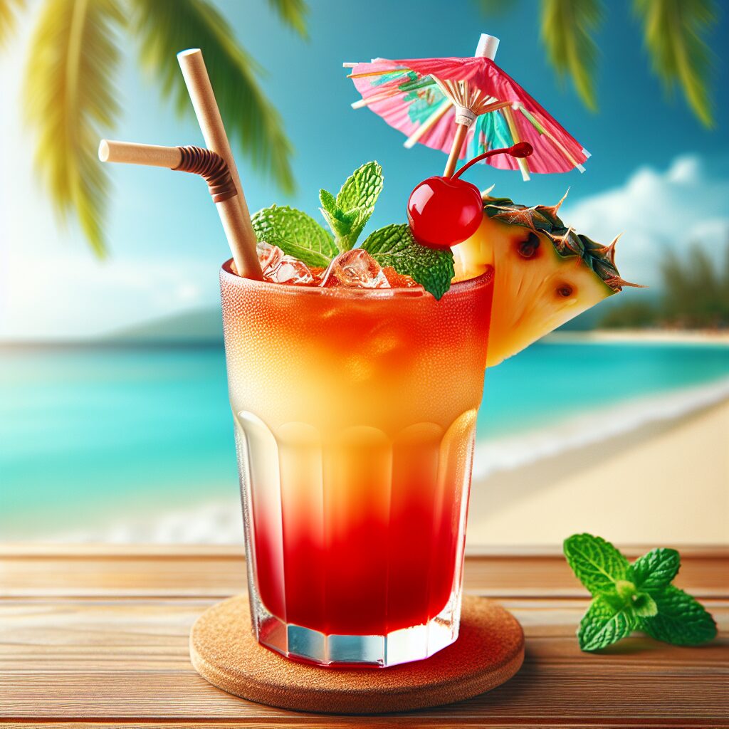 #Virgin Mai Tai Twist Mocktail# (Rezept)